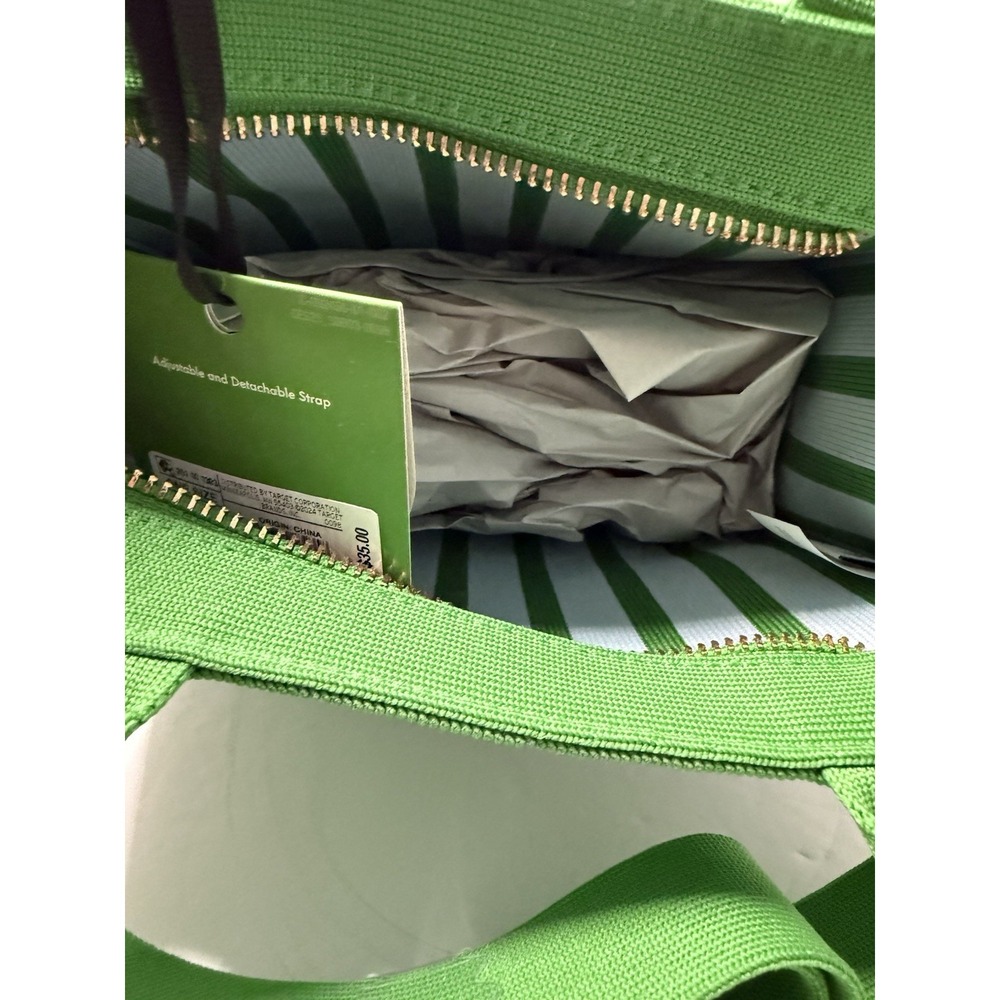 New Kate Spade New York x Target Stripe Knit Crossbody Bag in Green - Picture 8 of 9